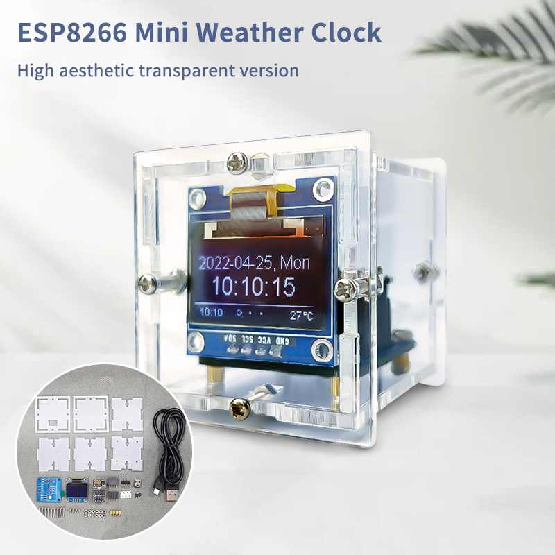 ESP8266 Mini Weather Clock Kit - Electronics Project Kit recension och pris