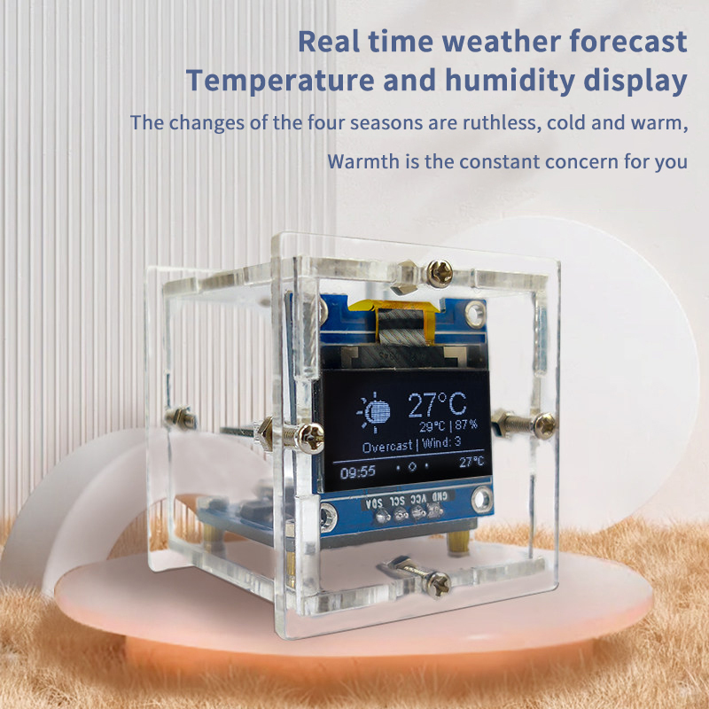 ESP8266 Mini Weather Clock Kit - Electronics Project Kit recension och pris