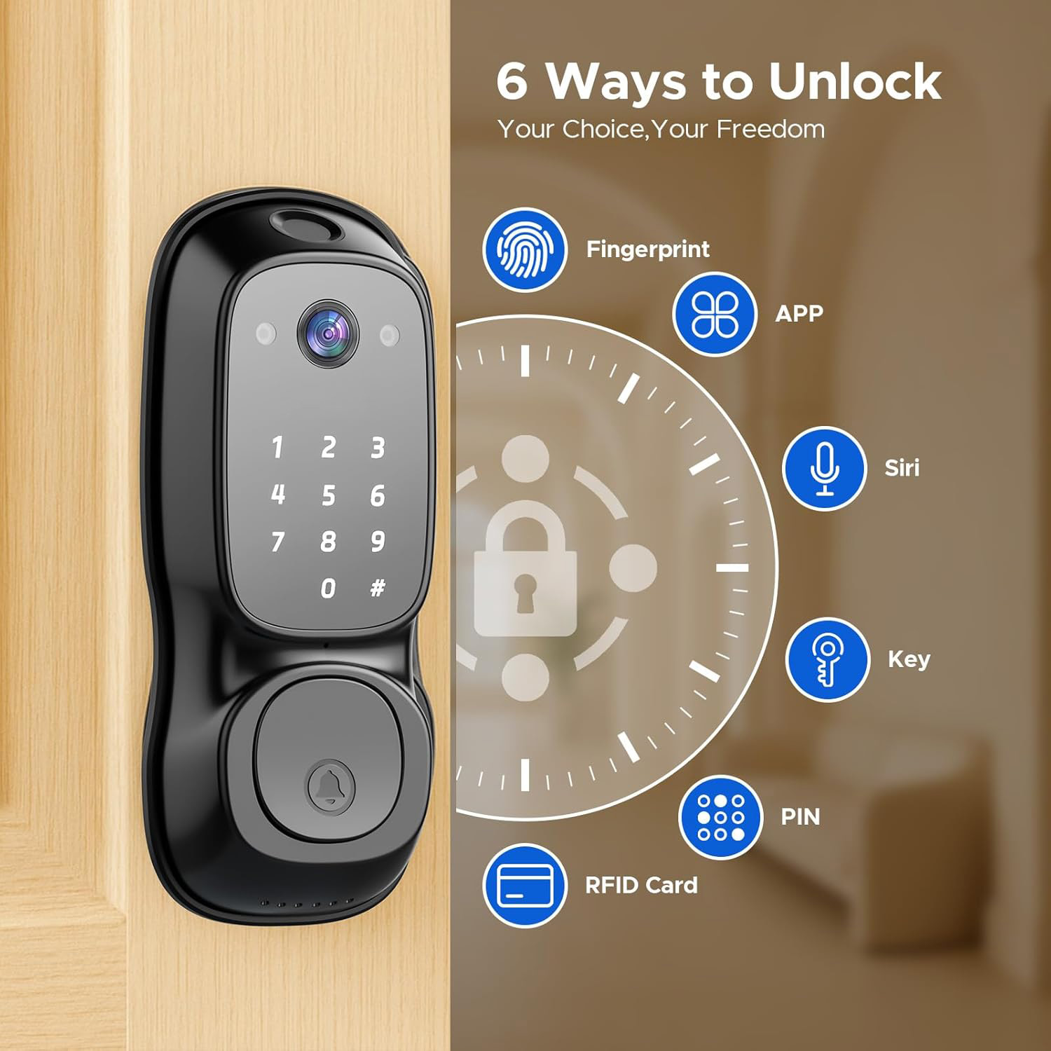 Tuya Wifi Smart Door Lock ‎Cam - Smart Door Lock Wifi recension och pris