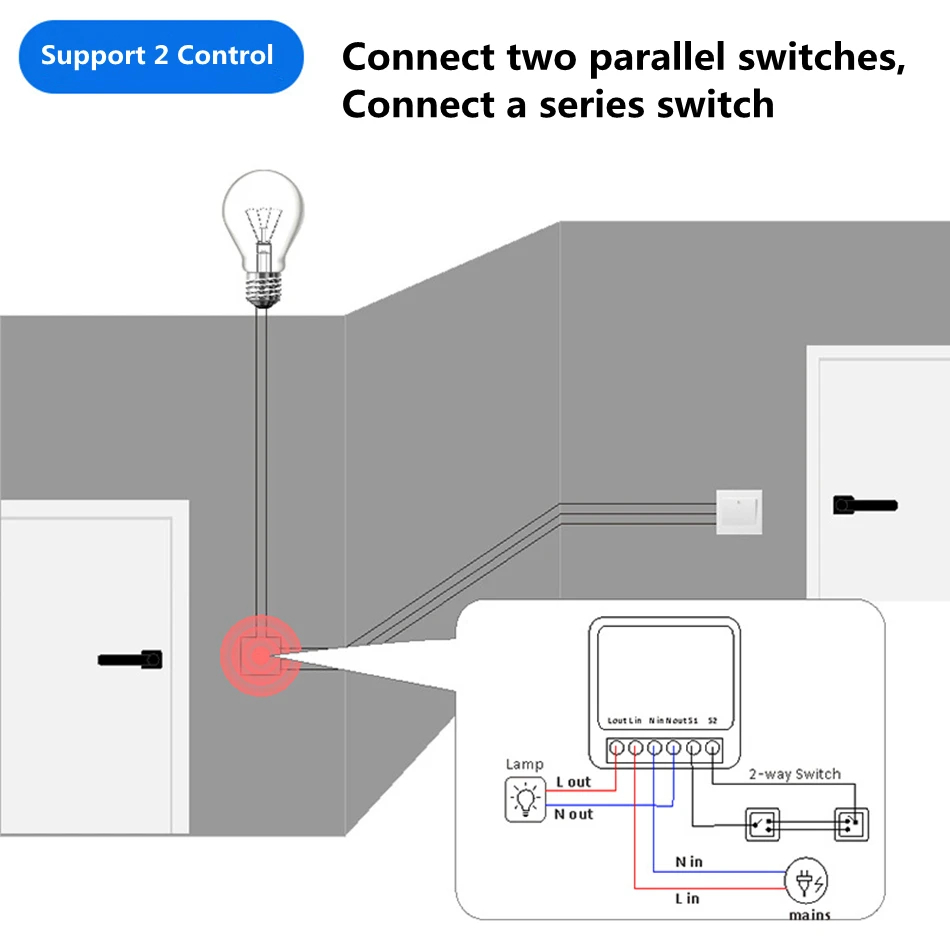 16A Two Way Control DIY WiFi M - Smart Light Switch Wifi recension och pris