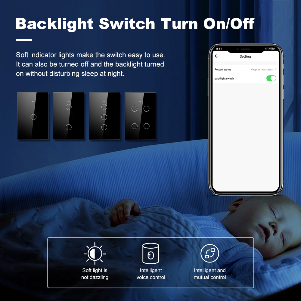 Smart Life Wifi+Bluetooth Touc - Smart Light Switch Wifi recension och pris