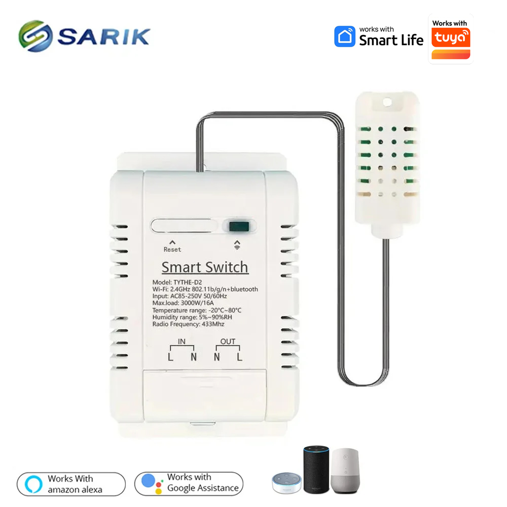 Work with Tuya 16A 3000W WiFi  - Wifi Thermostat recension och pris