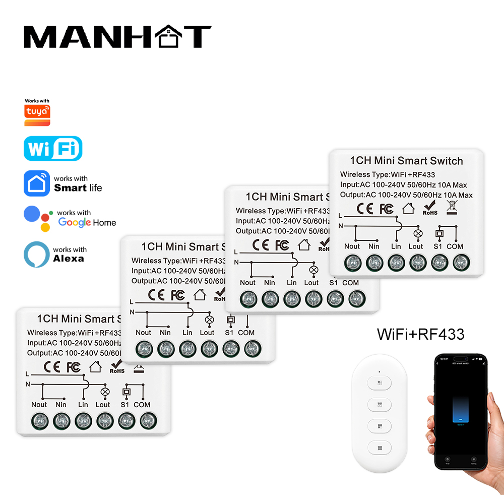 10A Mini WIFI Smart Switch RF4 - Smart Light Switch Wifi recension och pris