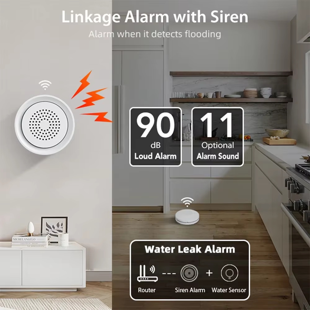 BTLIFE-Flood Detector With Sir - Smart Home Automation Kit recension och pris