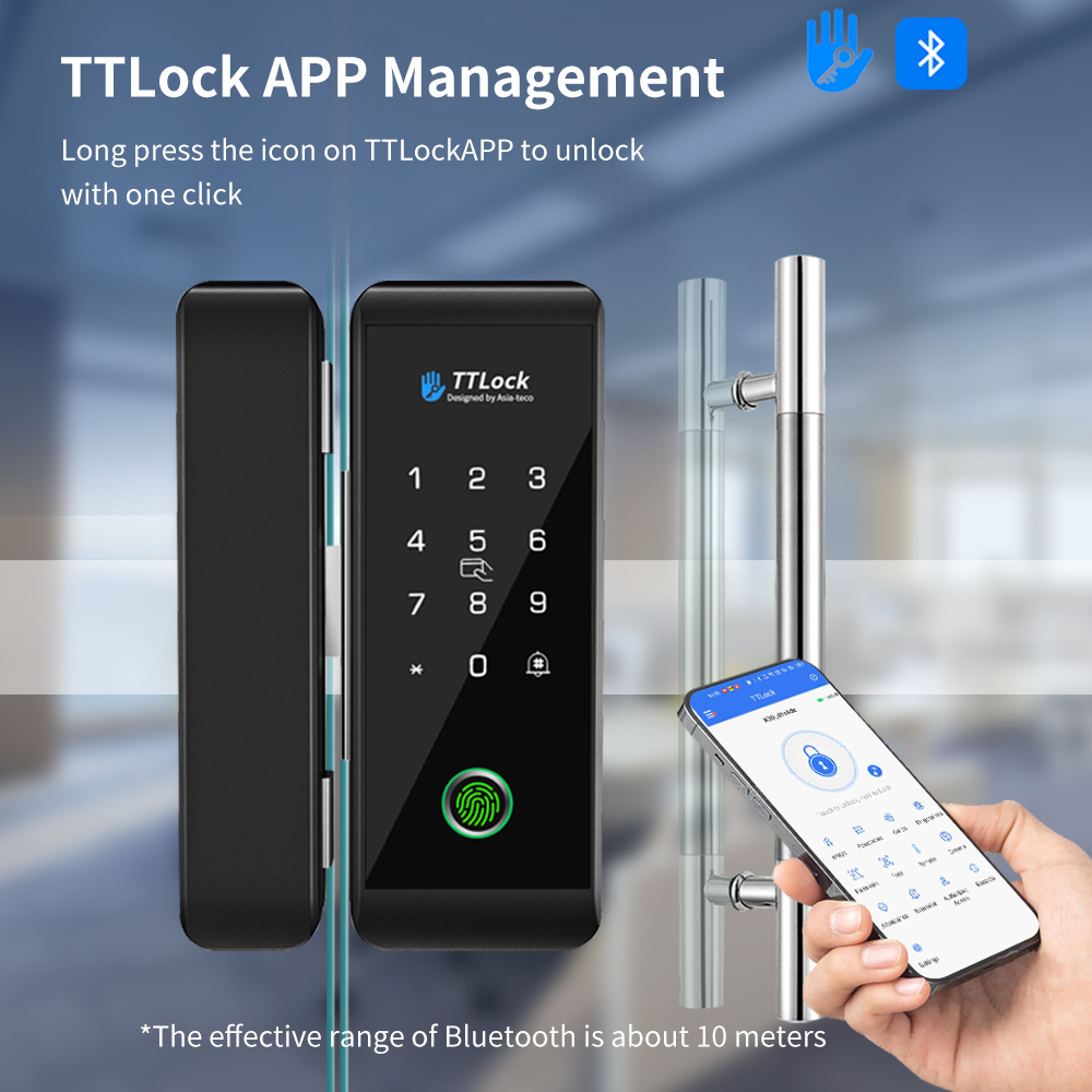 TTLOCK Smart Glass Lock Finger - Smart Door Lock Wifi recension och pris